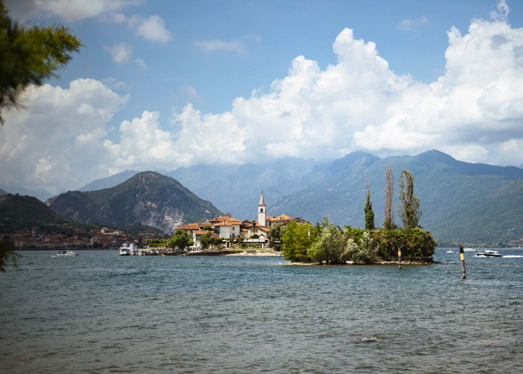 Landscape of Italian lakes.